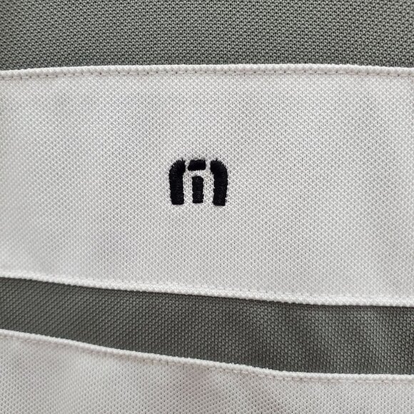 Travis Matthew Men's 2-Tone Gray Colorblock Short Sleeve Athletic Golf Polo Sz L - Picture 2 of 9